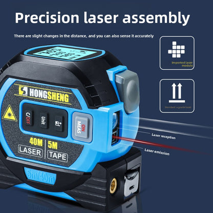 High-precision laser tape measure infrared rangefinder crosshair three-in-one electronic tape measure laser measuring ruler
