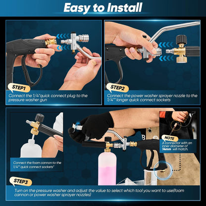 High Pressure Car Wash Water Gun with Foam Nozzle