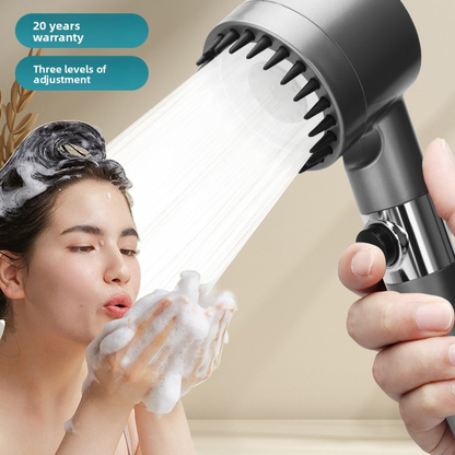 High-Pressure Filter Shower Head with Multiple Spray Modes