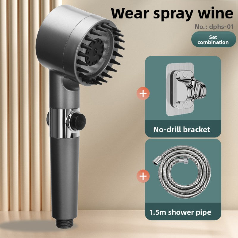 High-Pressure Filter Shower Head with Multiple Spray Modes