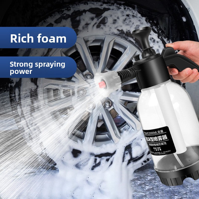 High-pressure foam for car wash liquid in spray bottles