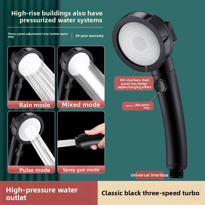 High Pressure Shower Head with Adjustable Spray
