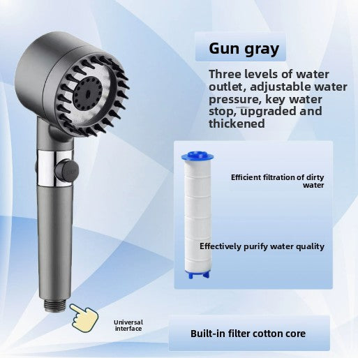 High Pressure Shower Head with Filter and Multiple Spray Modes