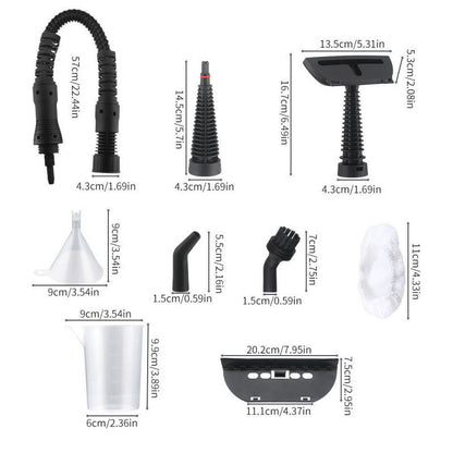 High Pressure Steam Cleaner with 12-Piece Accessory Set
