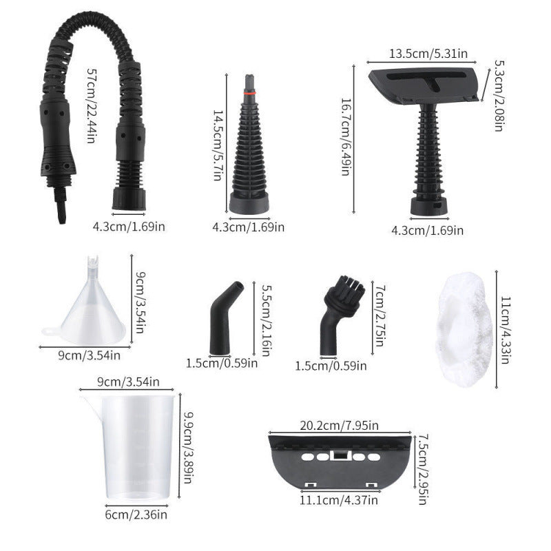 High Pressure Steam Cleaner with 12-Piece Accessory Set