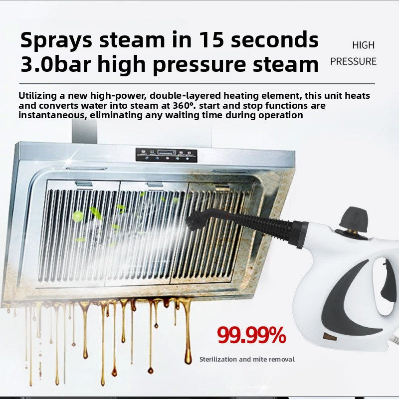 High Pressure Steam Cleaner with 12-Piece Accessory Set