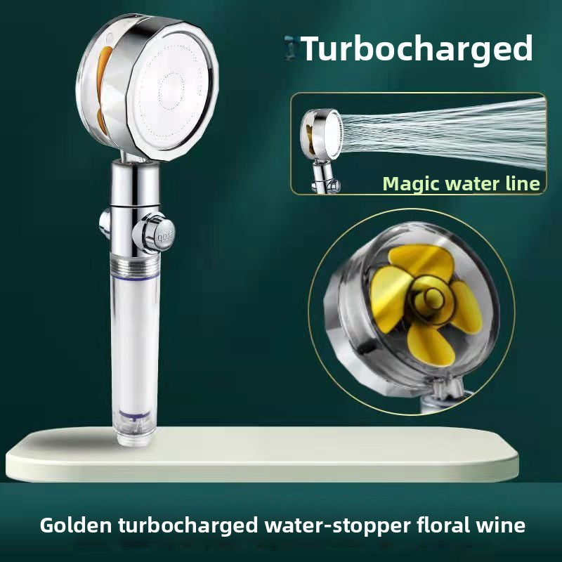 High Pressure Turbocharged Shower Head Set with Multiple Spray Modes