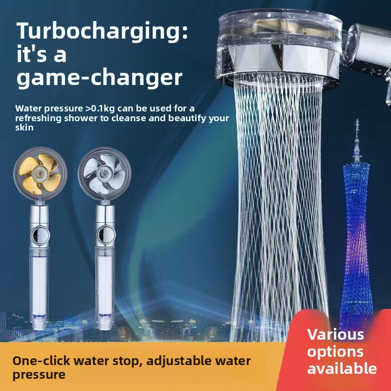 High Pressure Turbocharged Shower Head Set with Multiple Spray Modes