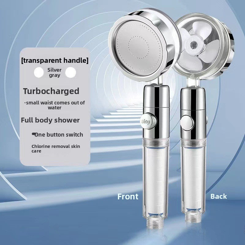 High Pressure Turbocharged Shower Head Set with Multiple Spray Modes