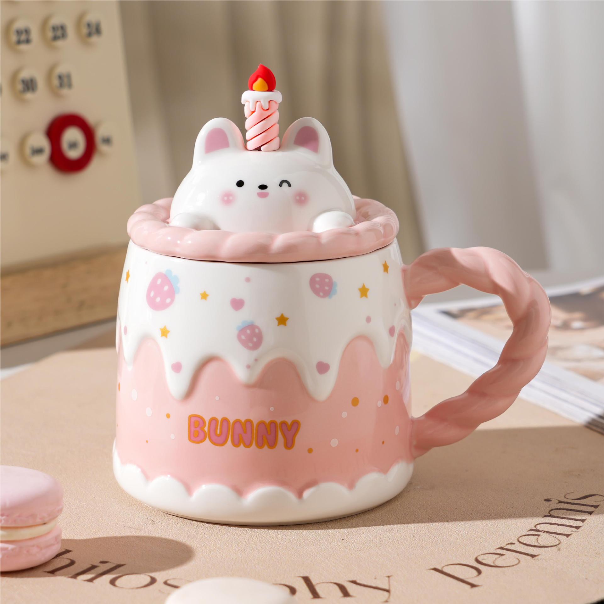 High-quality appearance level ceramic mug with lid