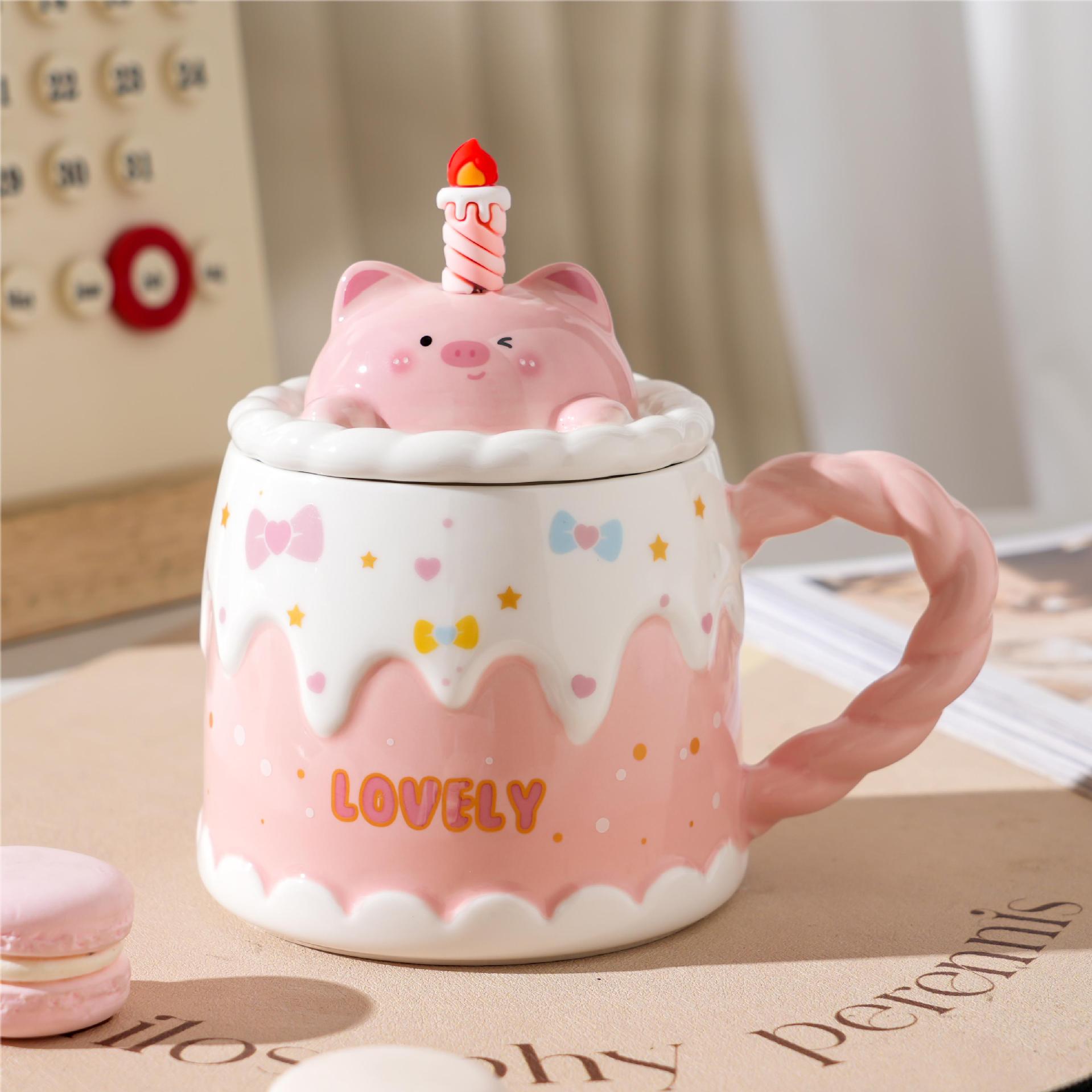 High-quality appearance level ceramic mug with lid
