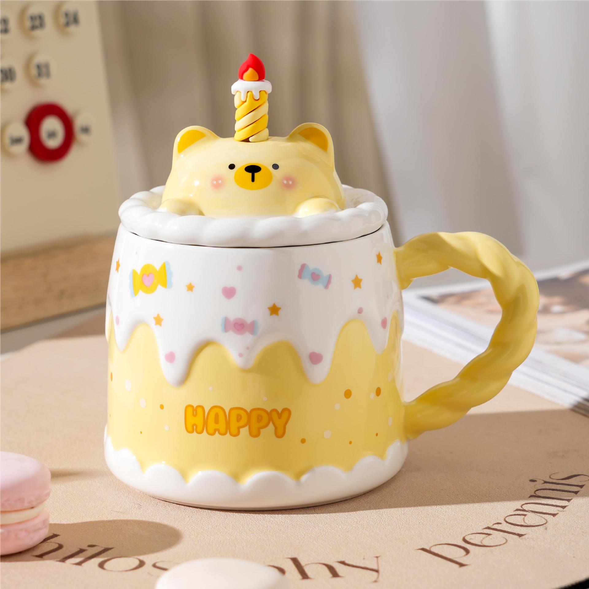 High-quality appearance level ceramic mug with lid