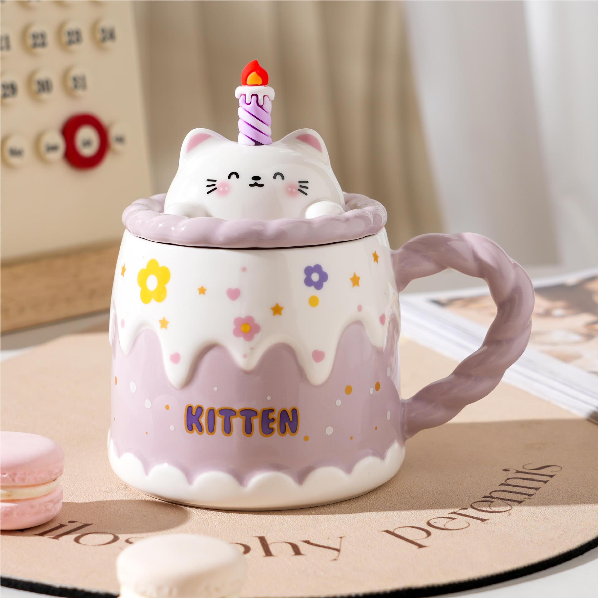 High-quality appearance level ceramic mug with lid