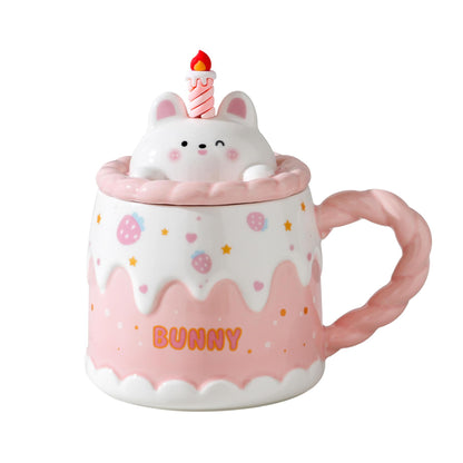High-quality appearance level ceramic mug with lid