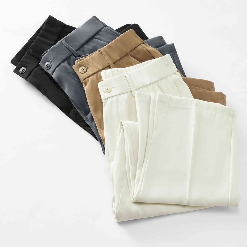High-quality draped trousers