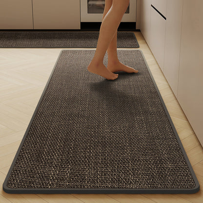 High-quality linen floor mat set for kitchen