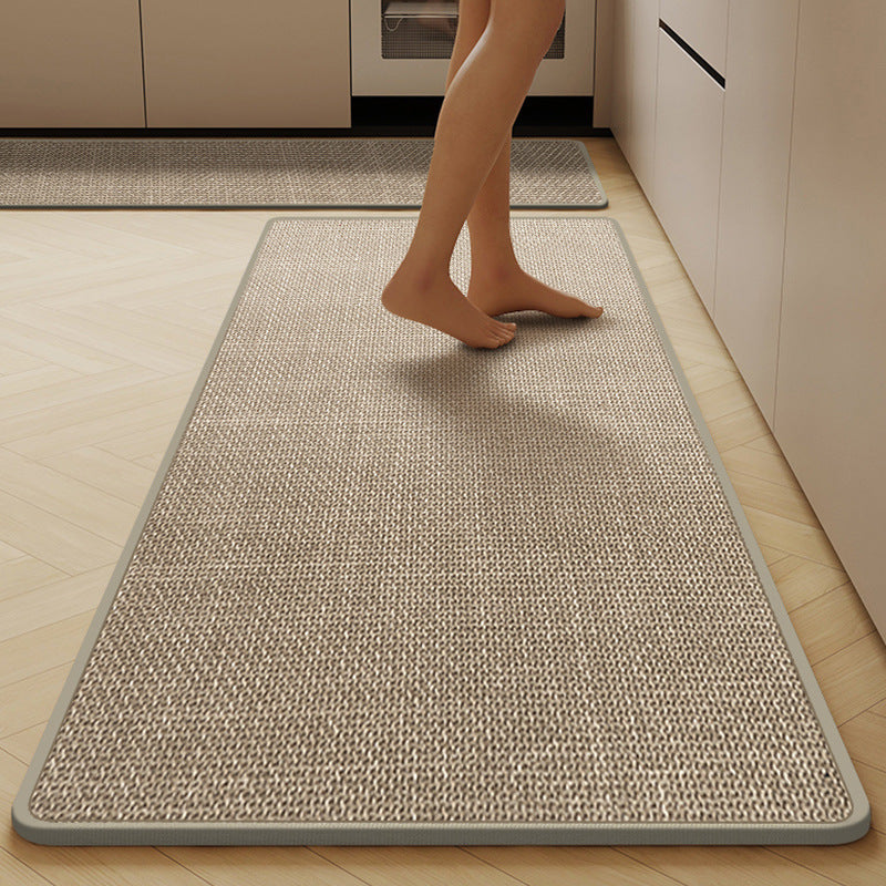 High-quality linen floor mat set for kitchen