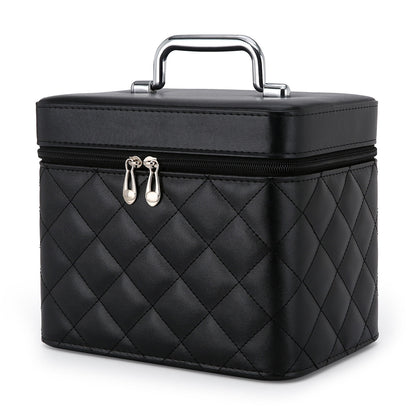 High-Quality PU Cosmetic Case with Multiple Compartments