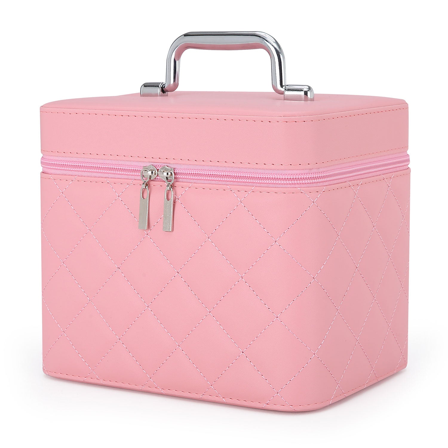 High-Quality PU Cosmetic Case with Multiple Compartments