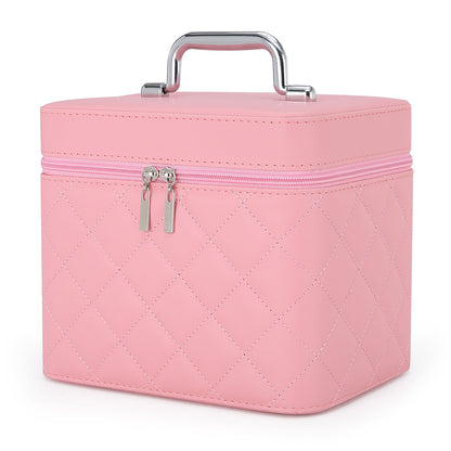 High-Quality PU Cosmetic Case with Multiple Compartments