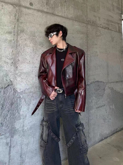 High-Quality PU Leather Motorcycle Jacket