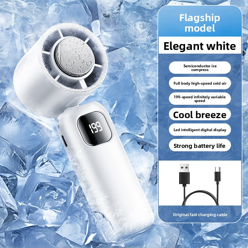 High-Speed Ice-Cooling Handheld Fan