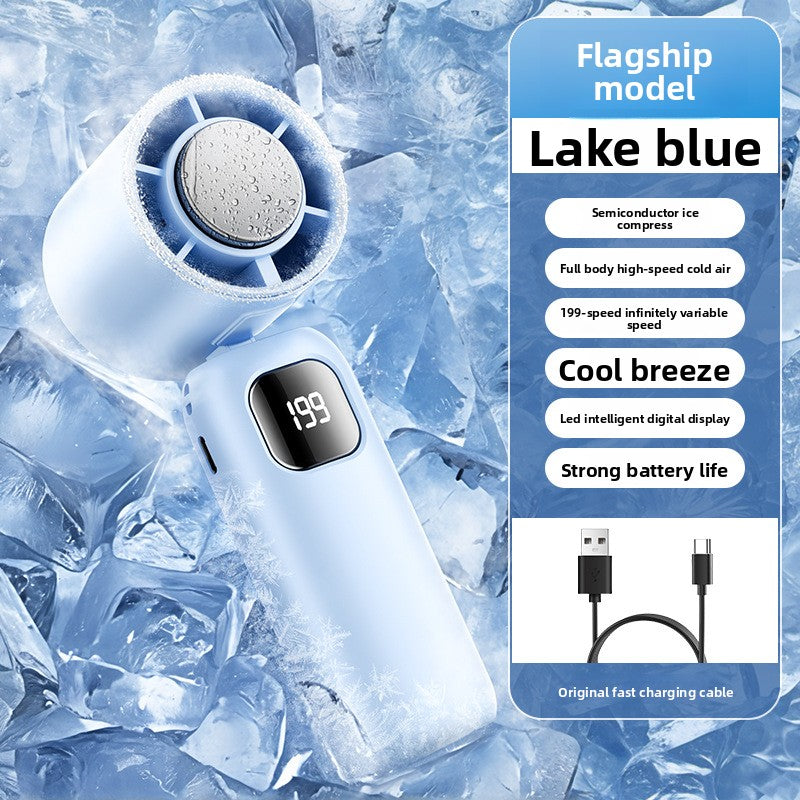 High-Speed Ice-Cooling Handheld Fan