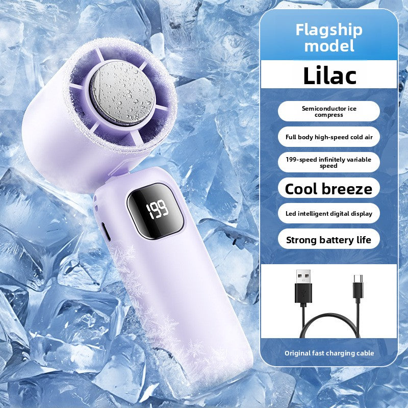 High-Speed Ice-Cooling Handheld Fan