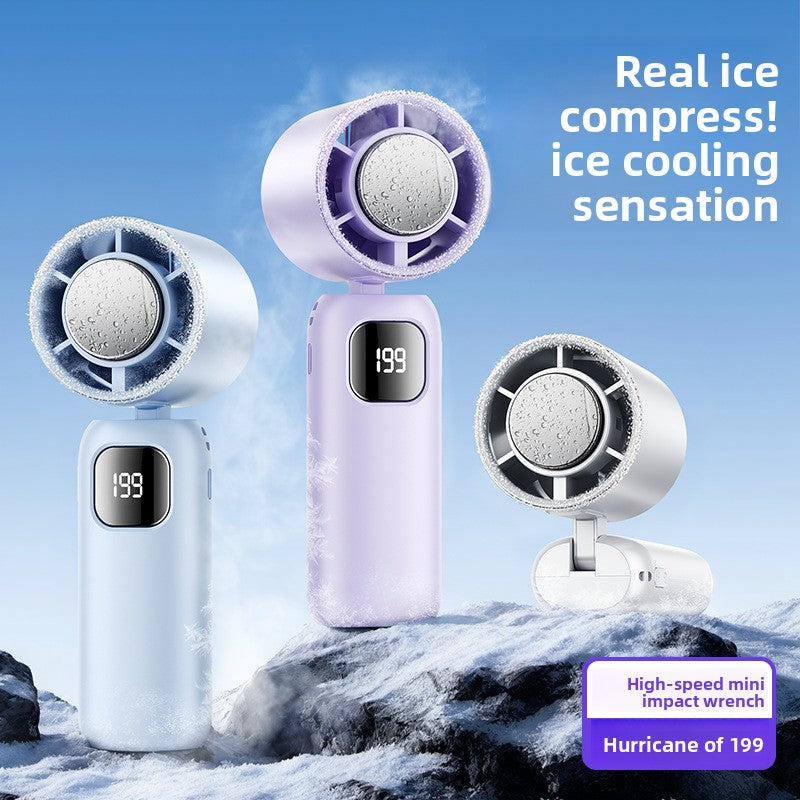 High-Speed Ice-Cooling Handheld Fan