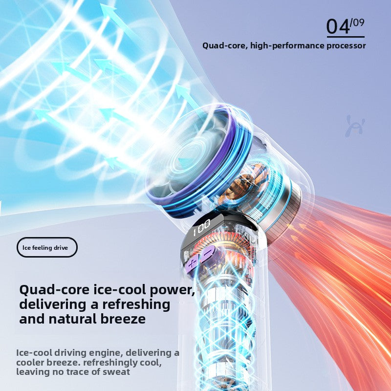 High-speed powerful gust handheld small fan