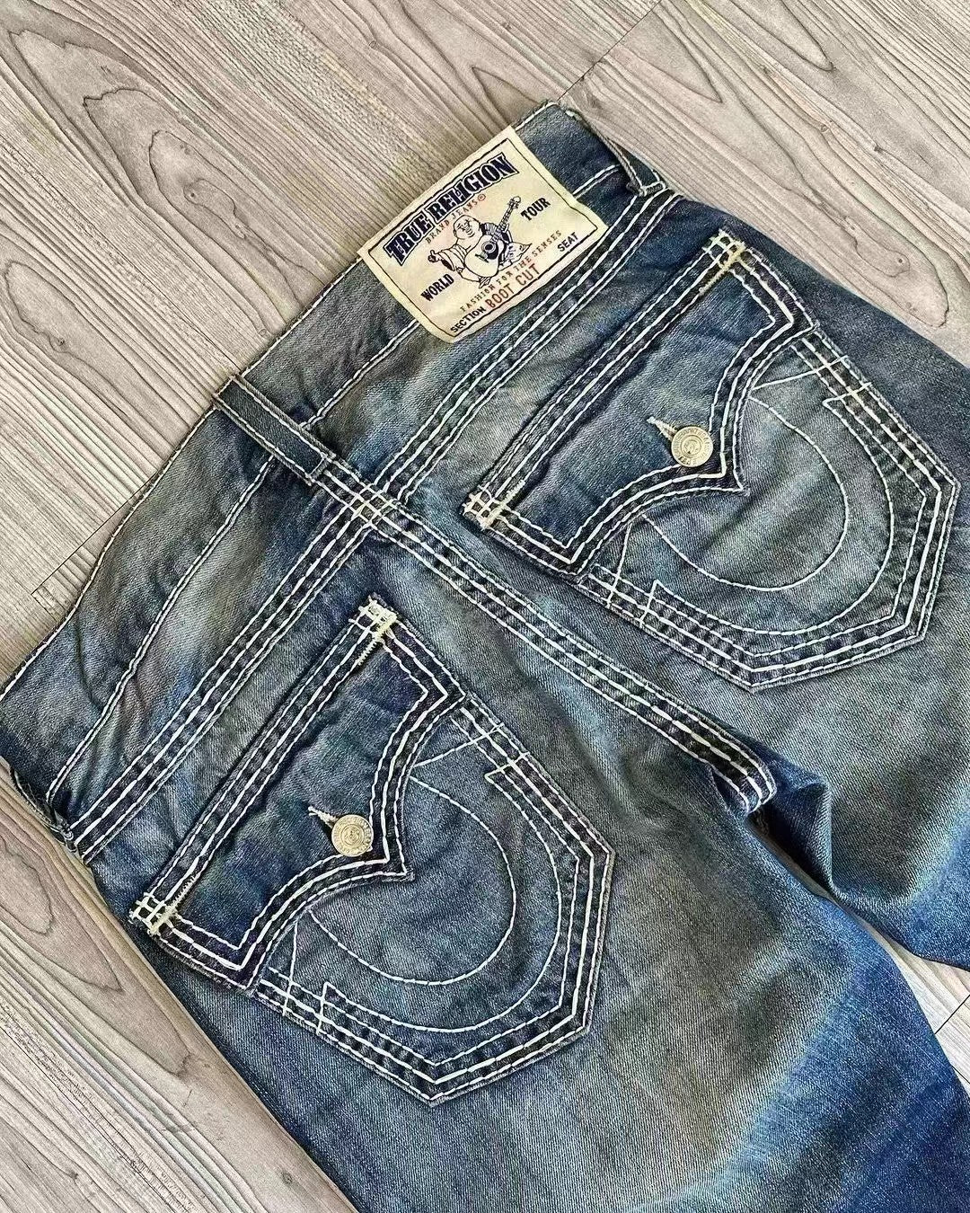 High street streetwear brand denim casual pants