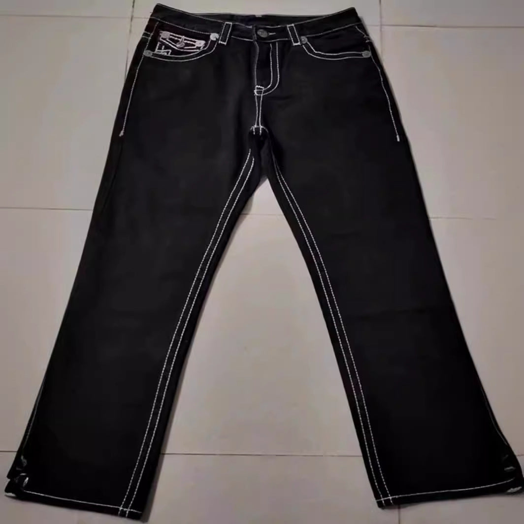 High street streetwear brand denim casual pants
