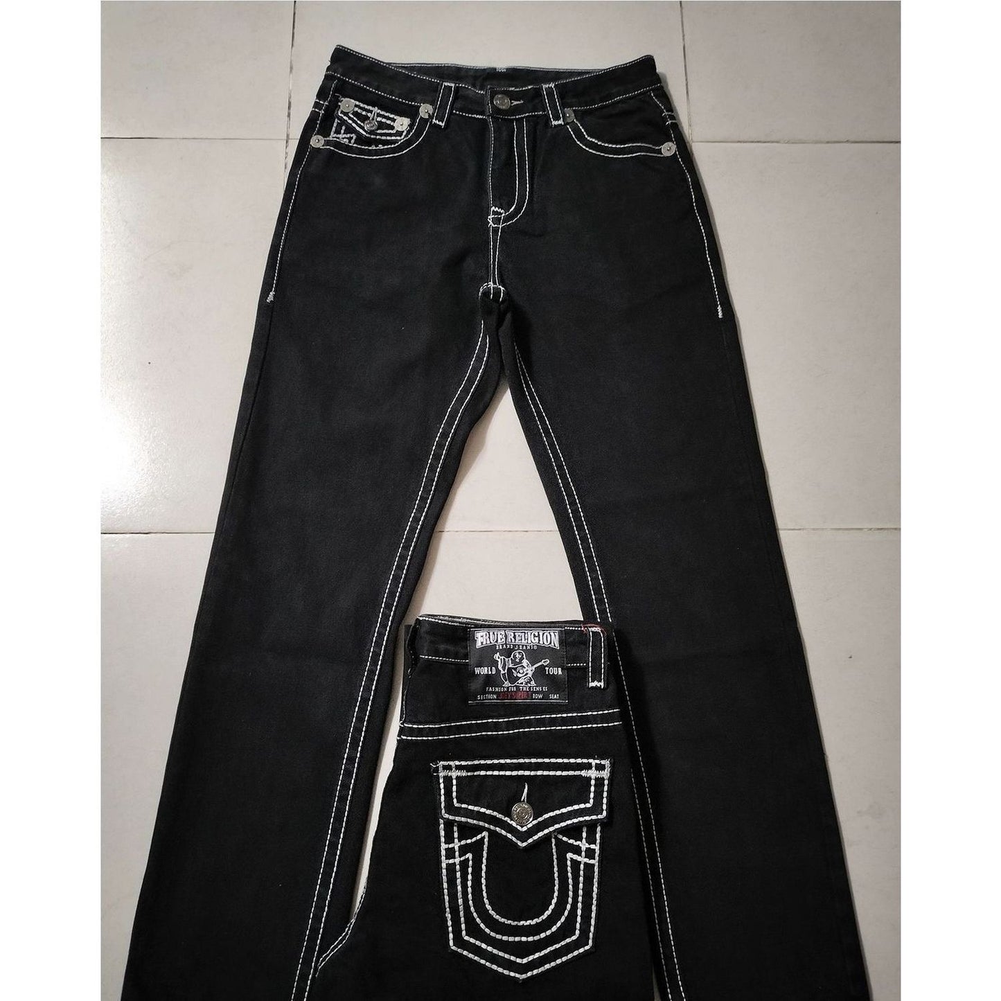 High street streetwear brand denim casual pants