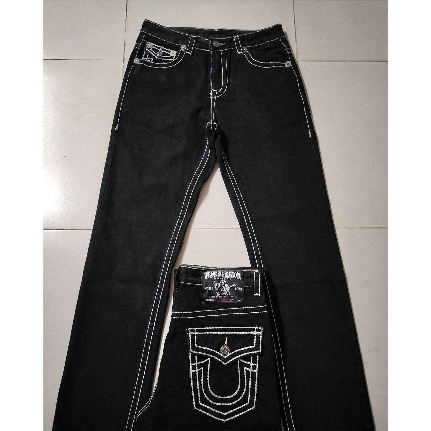 High street streetwear brand denim casual pants