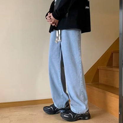 High street stretched-waist jeans