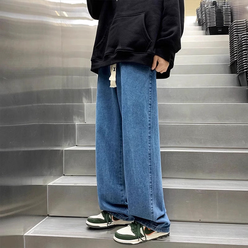 High street stretched-waist jeans