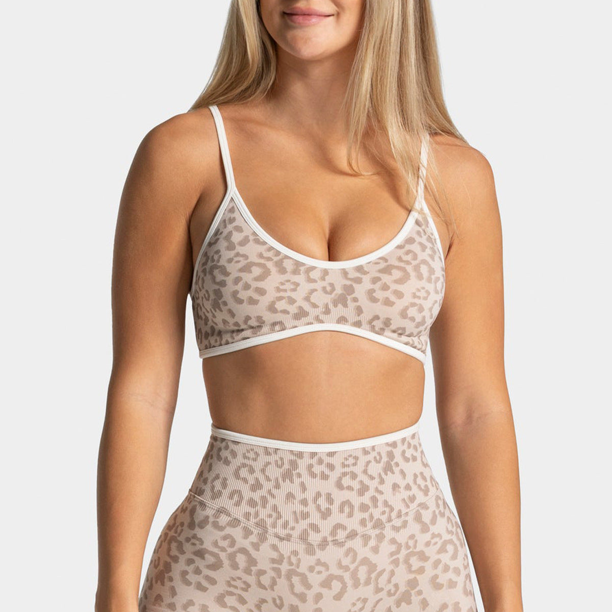 High Support Leopard Print Sports Bra