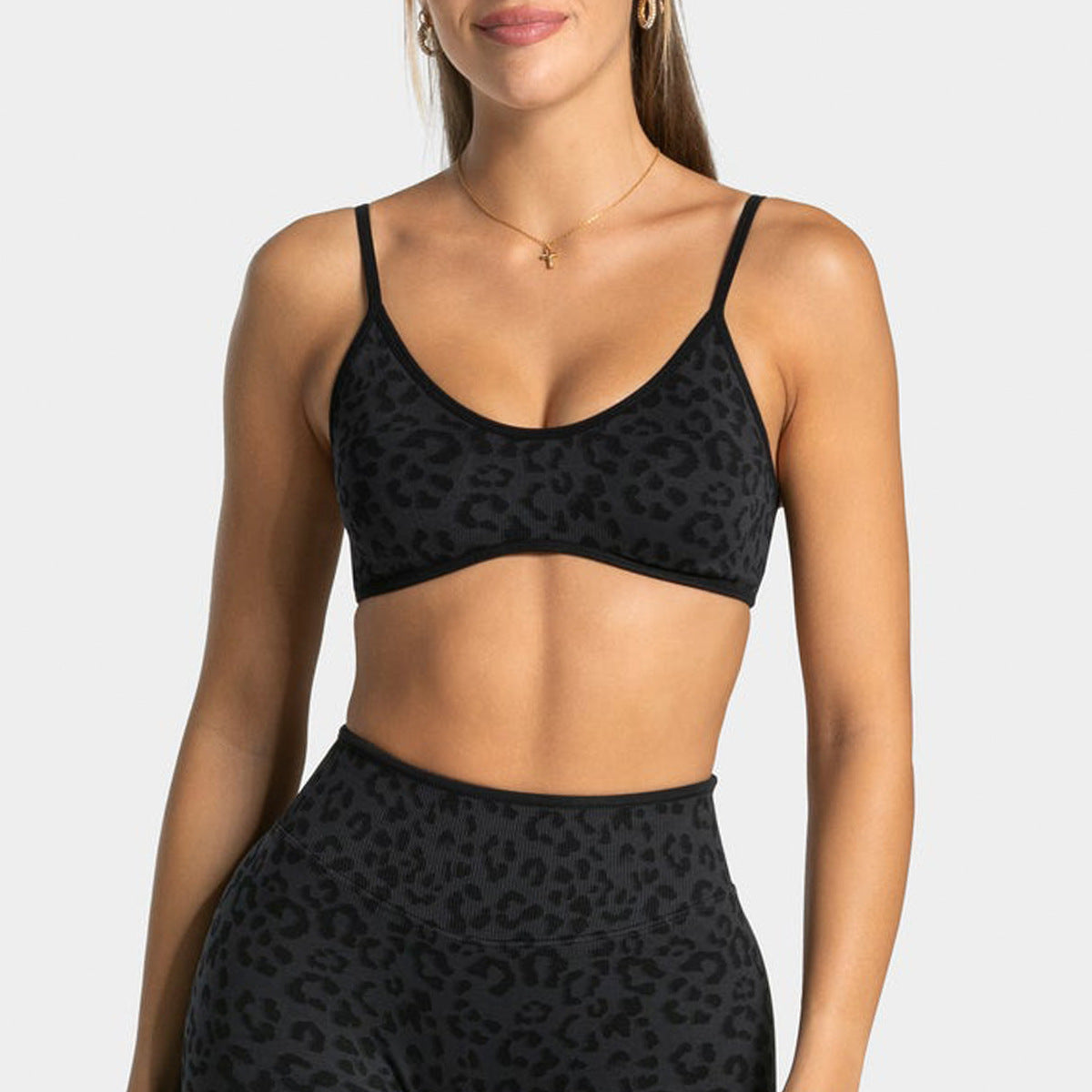 High Support Leopard Print Sports Bra