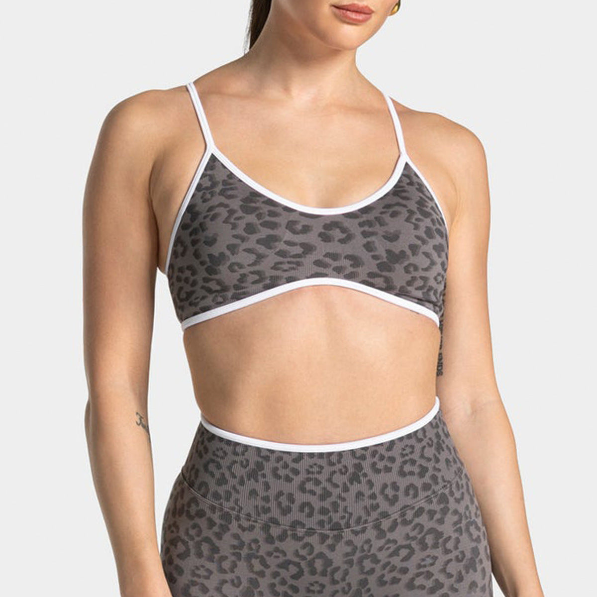 High Support Leopard Print Sports Bra