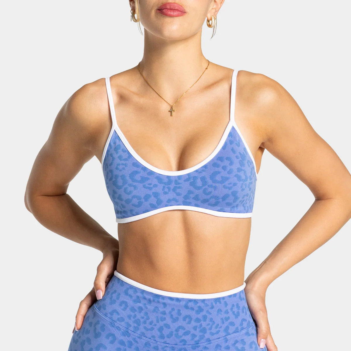 High Support Leopard Print Sports Bra