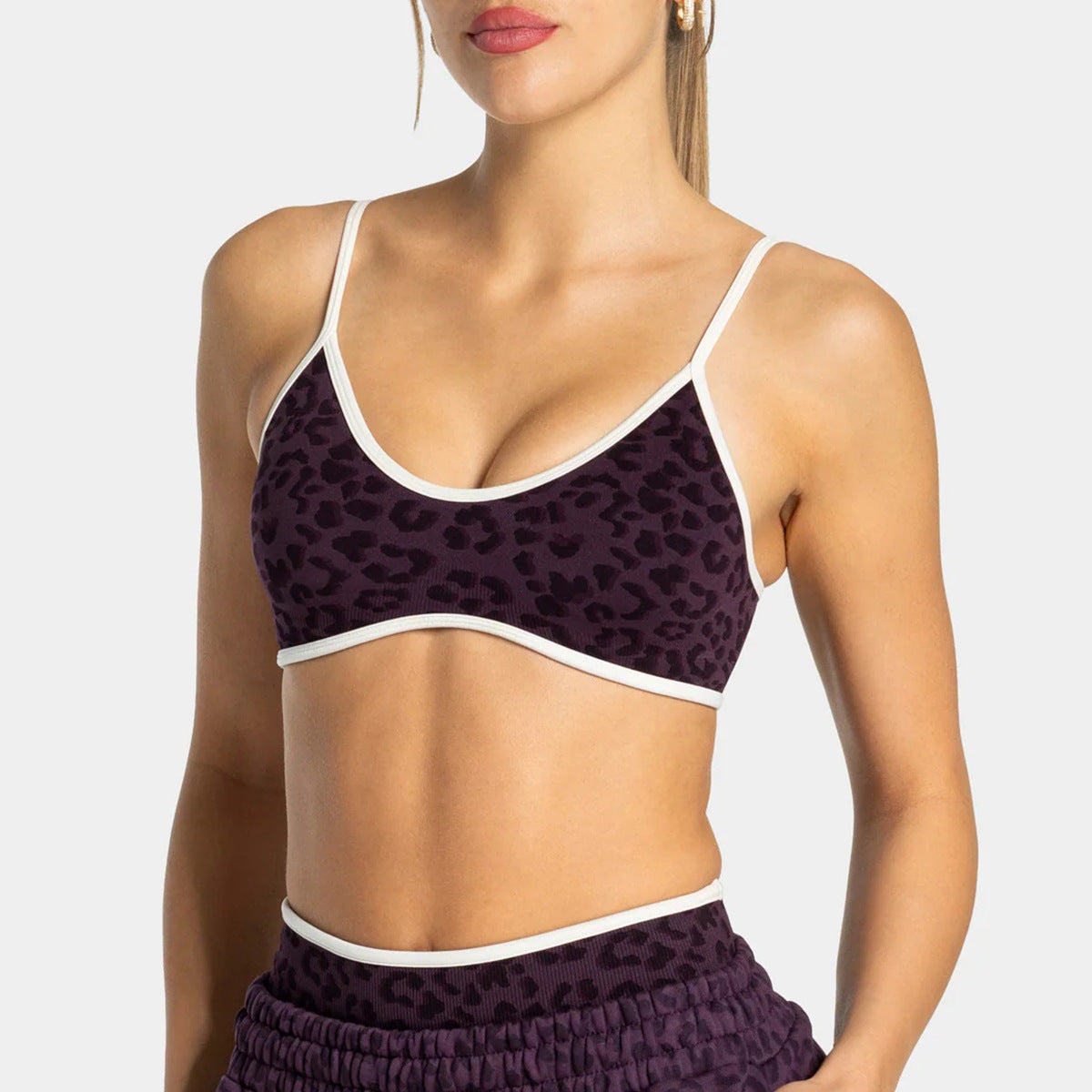 High Support Leopard Print Sports Bra