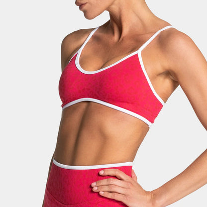 High Support Leopard Print Sports Bra