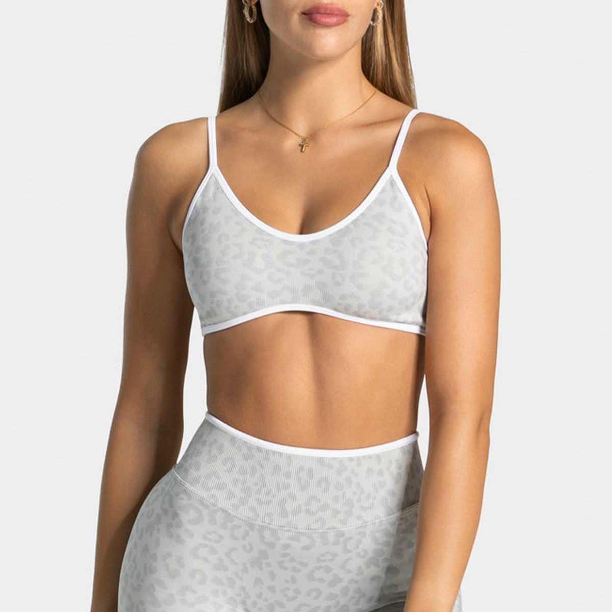 High Support Leopard Print Sports Bra