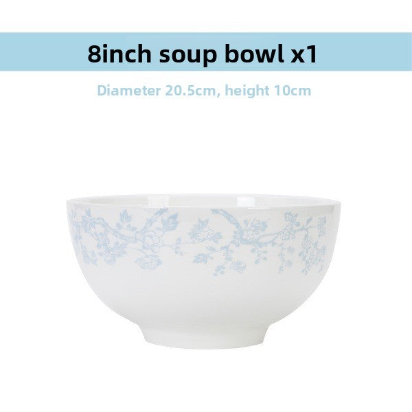 High-temperature porcelain bowl and dish