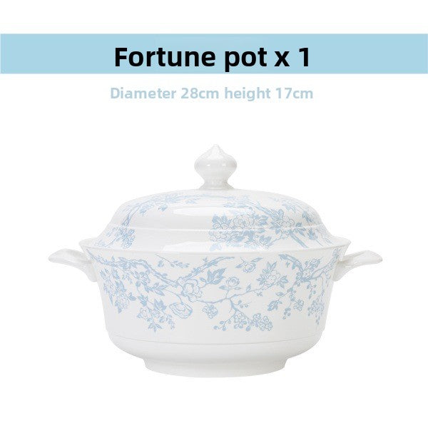 High-temperature porcelain bowl and dish