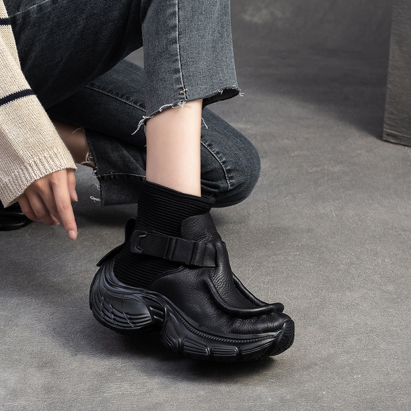 High-top bohemian-style moccasins