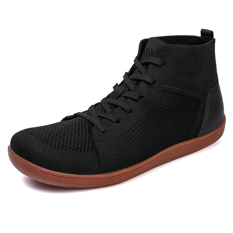 High-top Breathable Anti-slip Wide Toe Casual Fitness Shoes