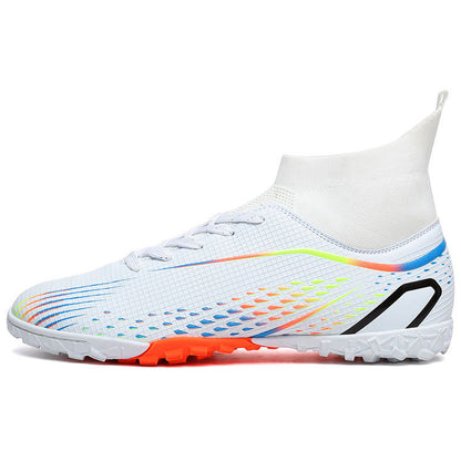 High-top football shoes with spikes