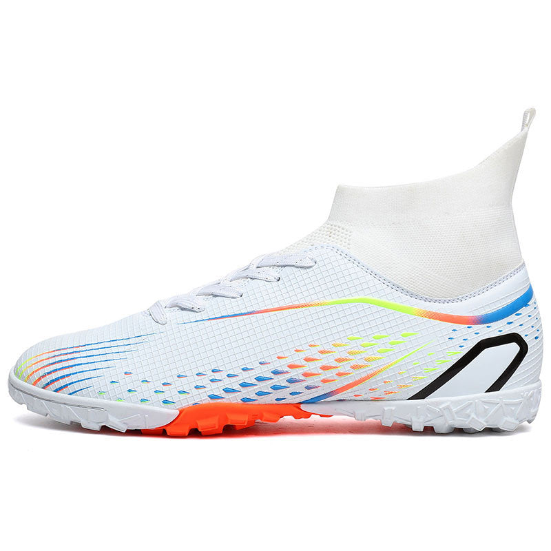 High-top football shoes with spikes