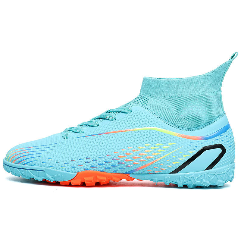 High-top football shoes with spikes